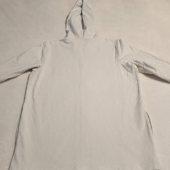 Quacker Factory EUC Rhinestone Embellished Zip Front Hoodie Light Gray Size Medi - Picture 9 of 9